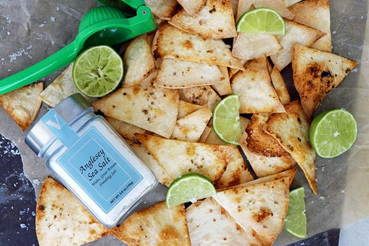 Baked Lime Tortilla Chips with Anglesey Sea Salt